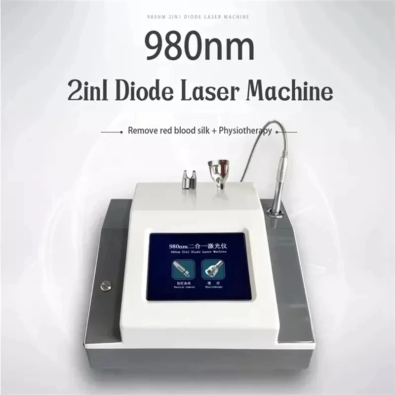 2025 Neue tragbare schlanke Ausrüstung 980 nm Diodenlaser 6 in 1 sichere und narbenlose 60 W Besenreiserentfernung Hochleistungs-Schönheitsmaschine