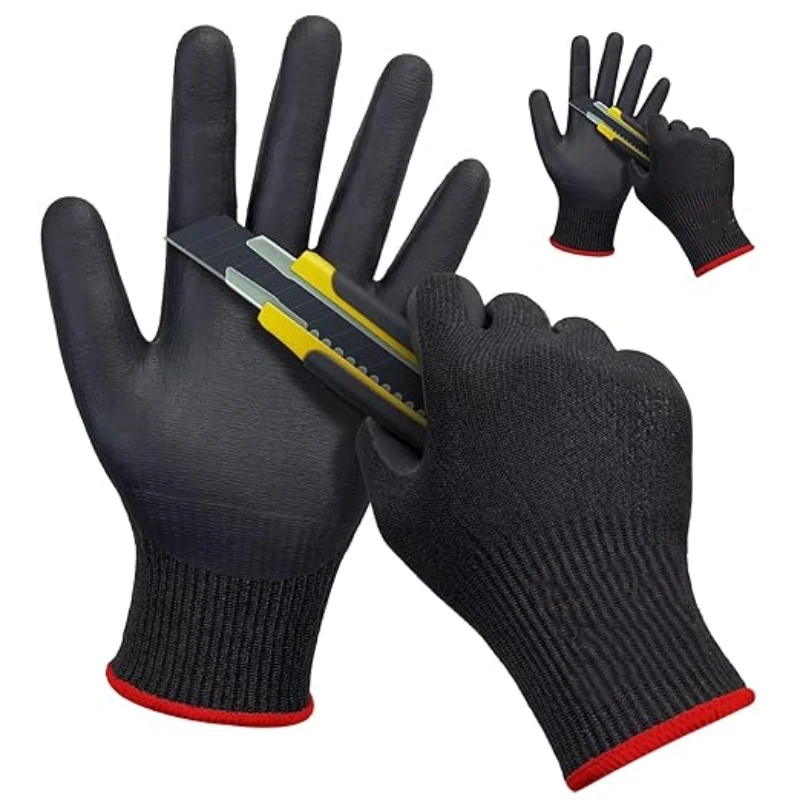 12PCS Nitrile Coated Safety Work Gloves Non-Slip Durable Duty Work Gloves for Construction Industrial Repair Gardening Yard Farm