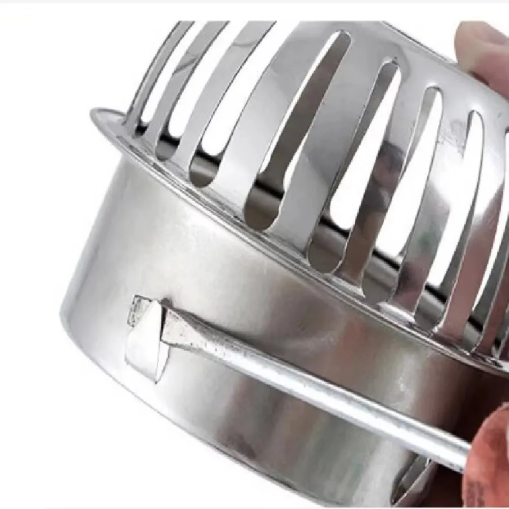 Stainless Steel Floor Drain Strainer Anti-Clog Round Shape Drain Cover Slotted Large Displacement Filter Screen Cover Balcony