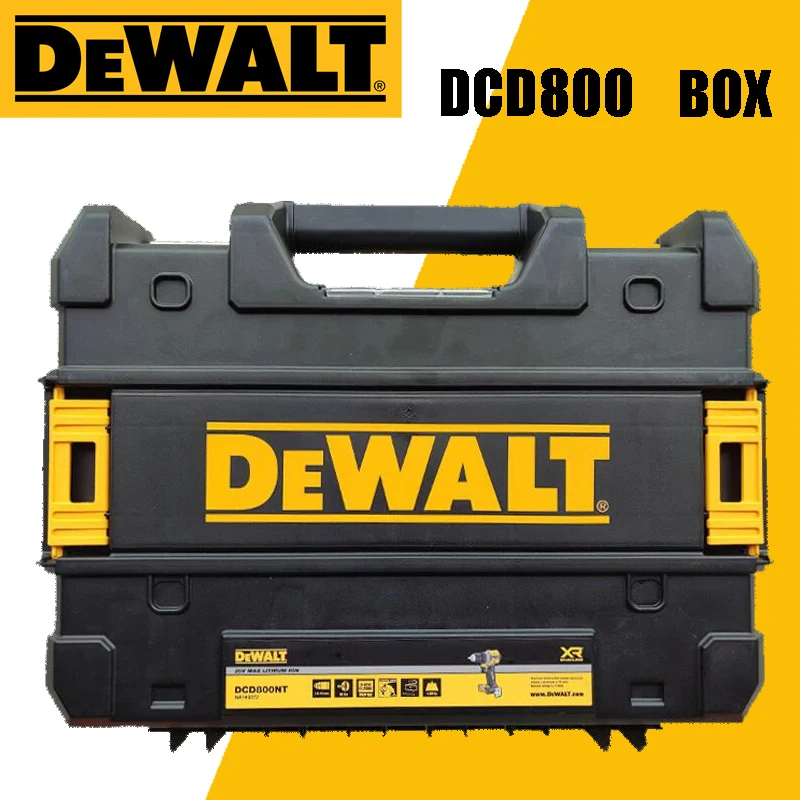 DEWALT DCD800 Original Toolbox Stackable Portable Hardware Box Wear-Resistant and Drop-Resistant Heavy Duty Tools Case