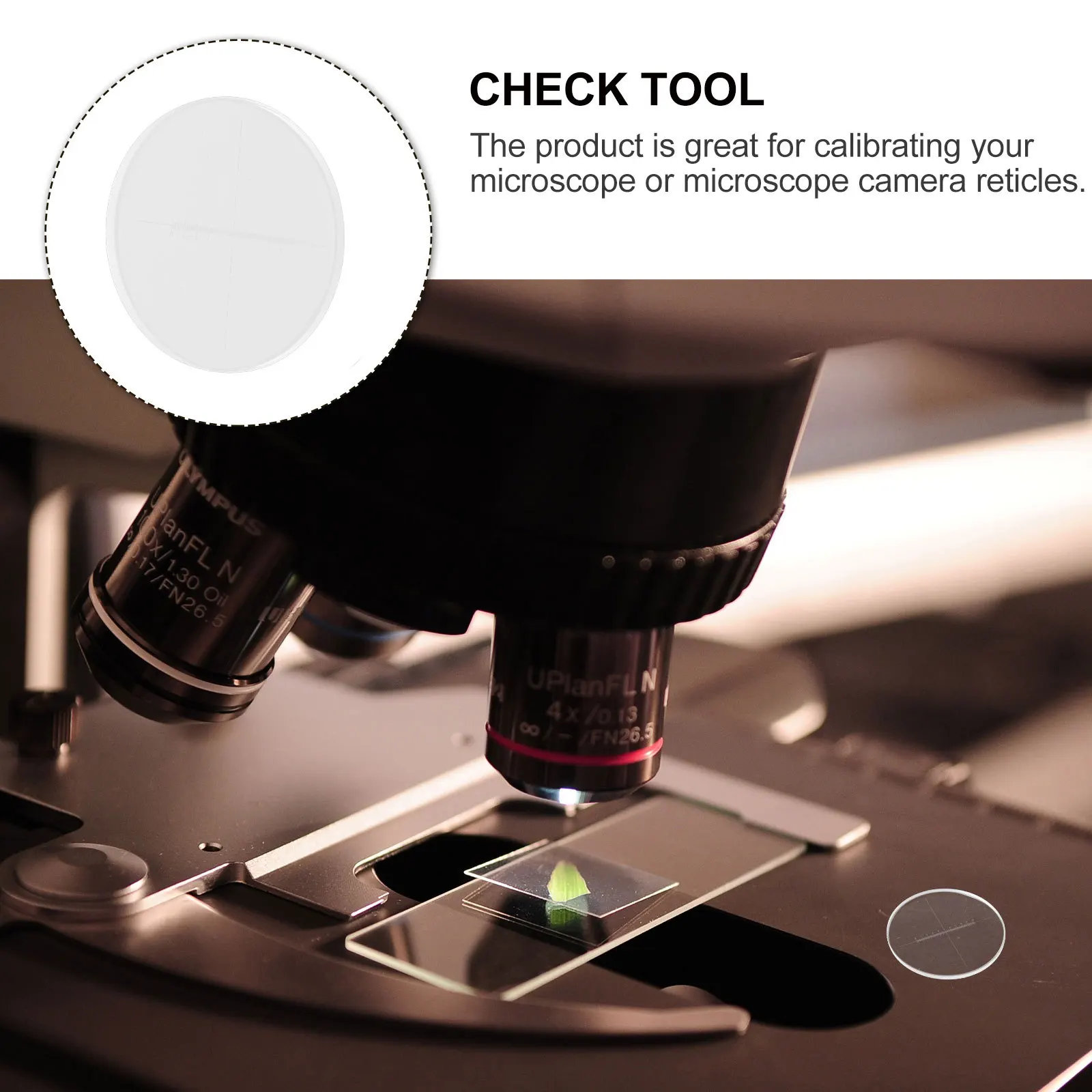 

High Precision 19Mm Ocular Micrometer for Teaching Equipment 0.01mm Accuracy Calibration Ruler Microscope Measuring Instrument