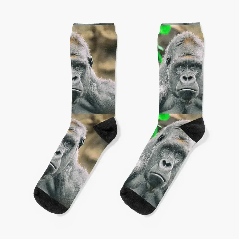 

Angry gorilla funny face mask Socks japanese fashion Toe sports hiking Men Socks Women's