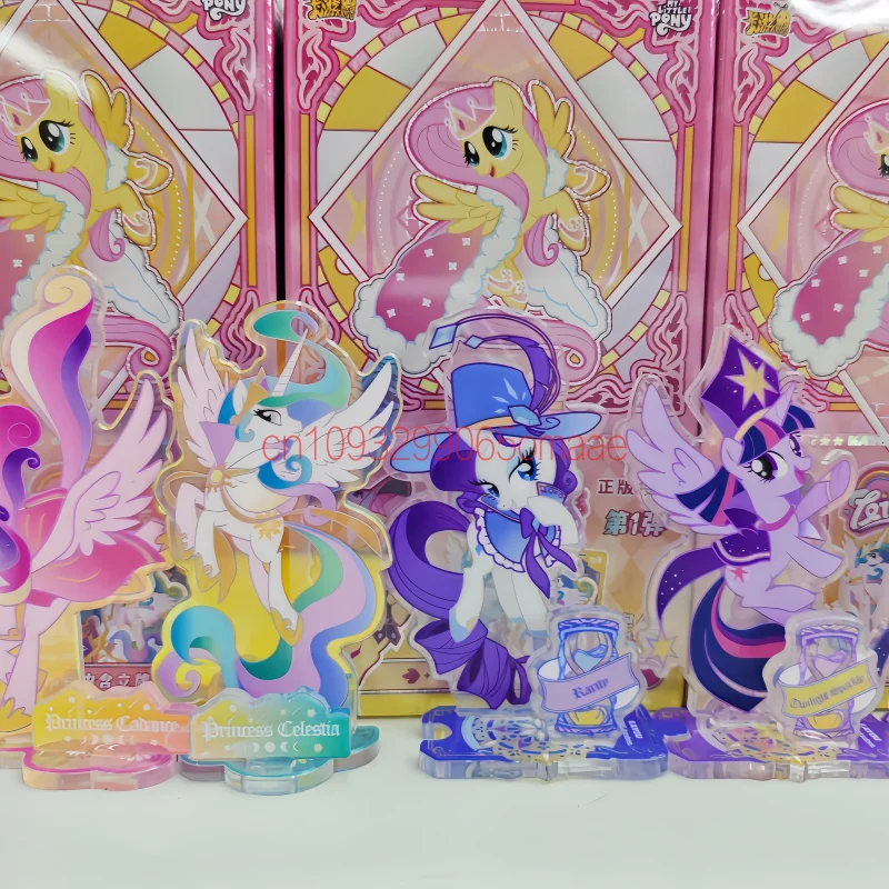 

Hot My Little Pony Genuine Cartoon Acrylic Standing Blind Box Anime Ornament Cute Peripheral Friendship Desktop Decor Kids Gifts