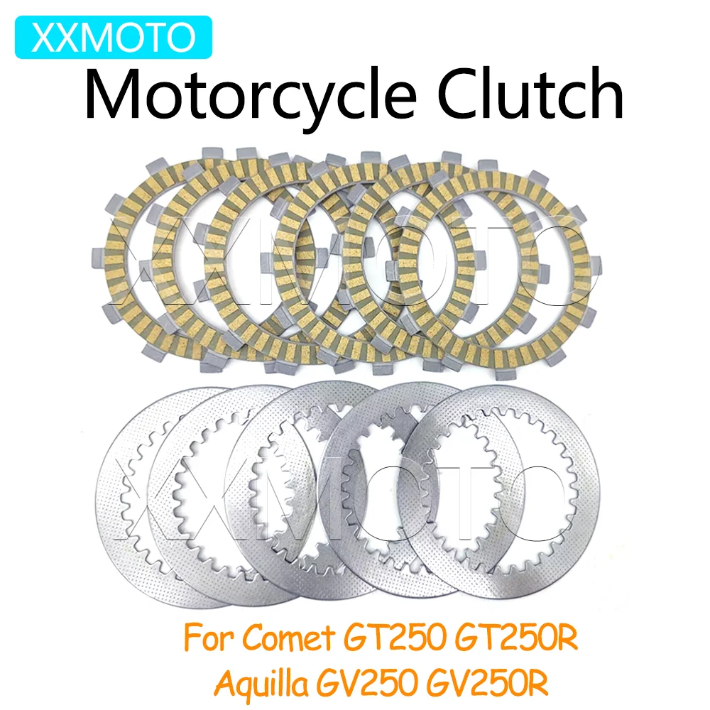 For Hyosung Comet GT250 GT250R Aquilla GV250 GV250R GT 250 GV 250R Motorcycle Clutch Plates Friction Disc Kit Engine Accessories