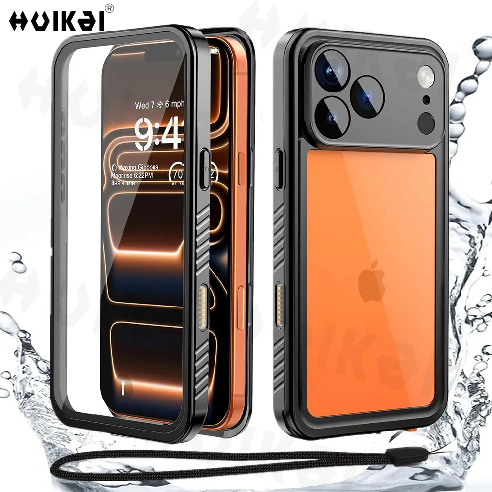 

For iPhone 17 Pro Max Case IP68 Drop Waterproof Shockproof Built-in Screen Protector Dropproof Full Body Heavy Duty Rugged Cover