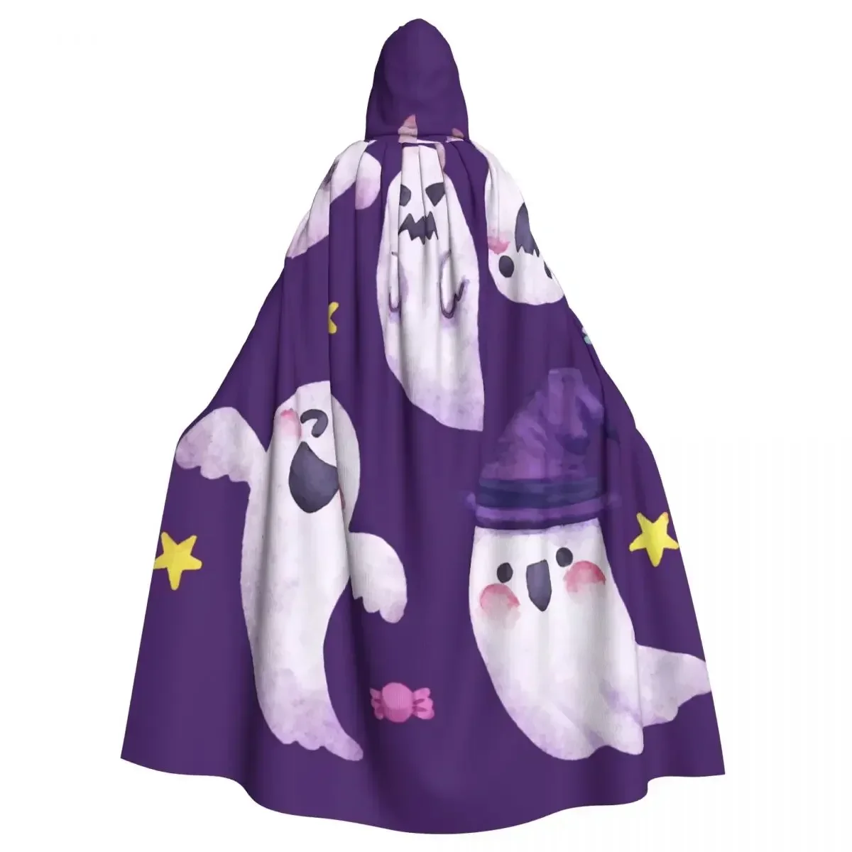 

Акварель Хэллоуин Призраки Пальто с капюшоном Хэллоуин Косплей Костюм Вампир Дьявол Волшебник Накидка Платье Вечерние