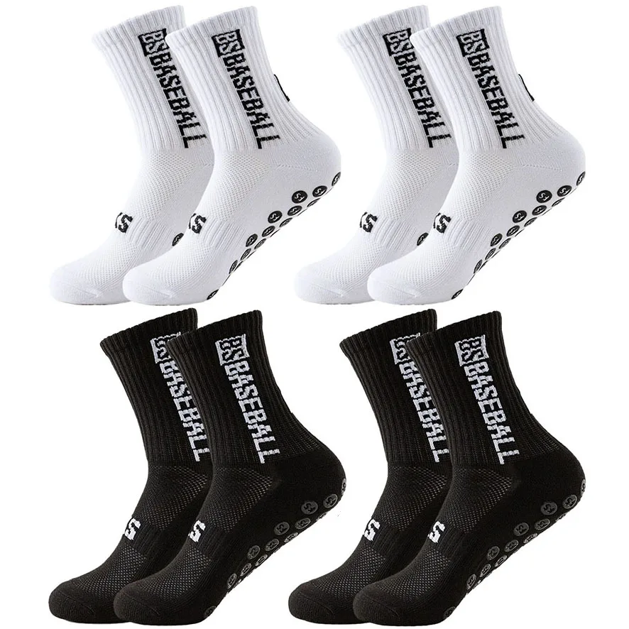 

4Pair Men Women Non Slip Grip Socks for Football Basketball Baseball Rugby Soccer Cycling Running Tennis Skateboard Breathable