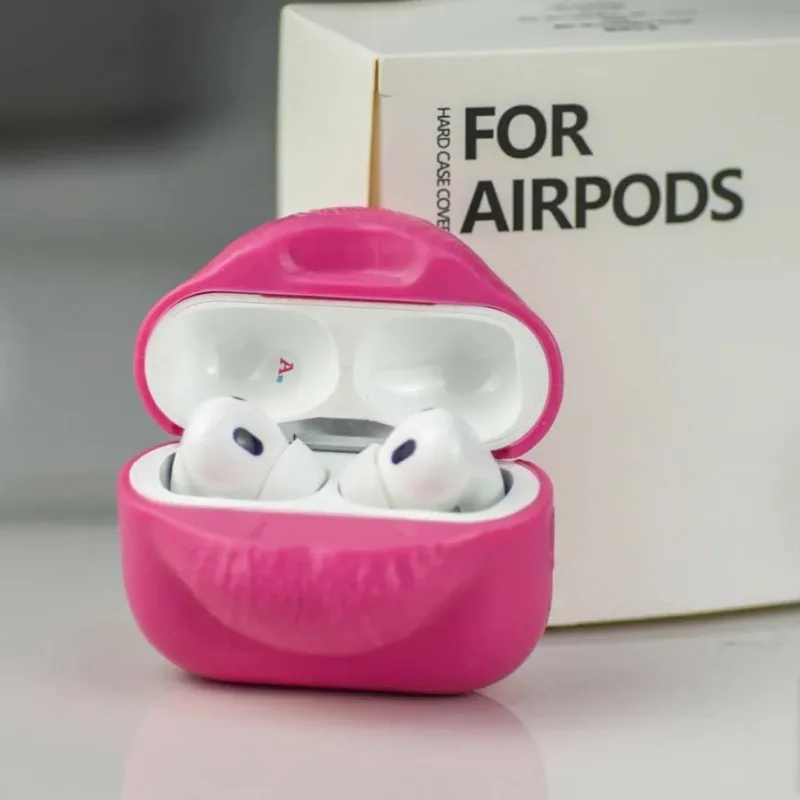 Airpods Pro/Pro2 Case Cover Original Rose Lips Shaped Silica Gel Protective Cover Earphone Case Protection Earphone Decoration