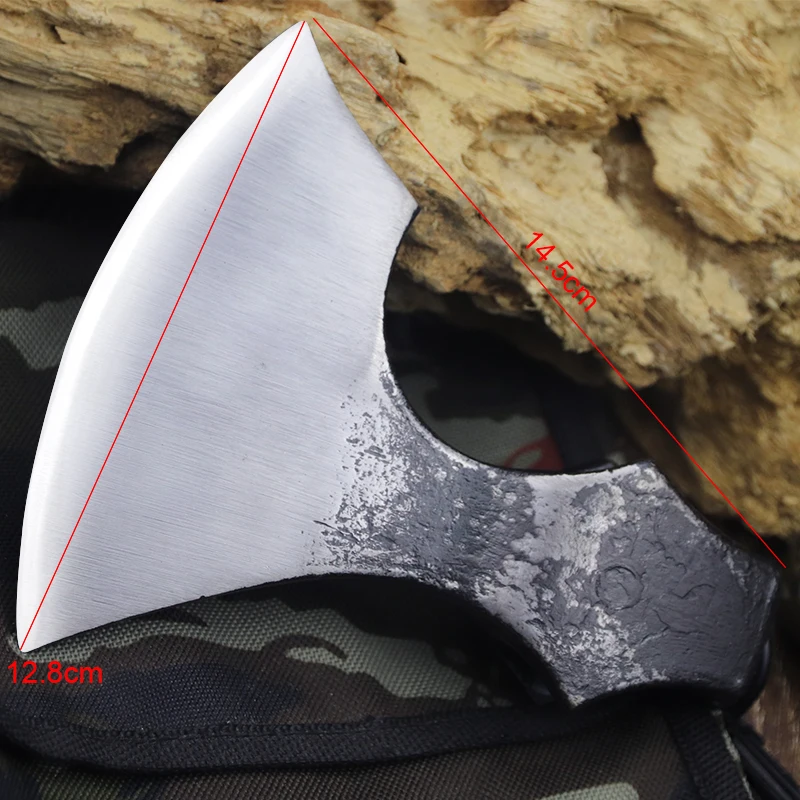 Outdoor high carbon steel hand forged beating axe high hardness breaking wood chopping tree camping woodworker axe sharp