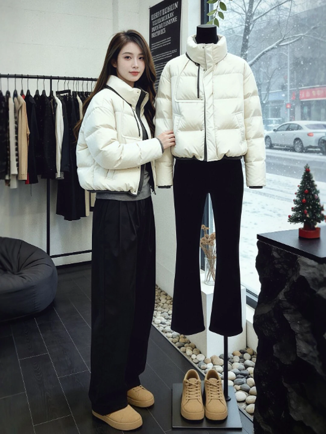 

Unique ort Thi Cotton Jaet Sli Korean Version Spring Outerwear for Women Commute Friendly Zipper Design