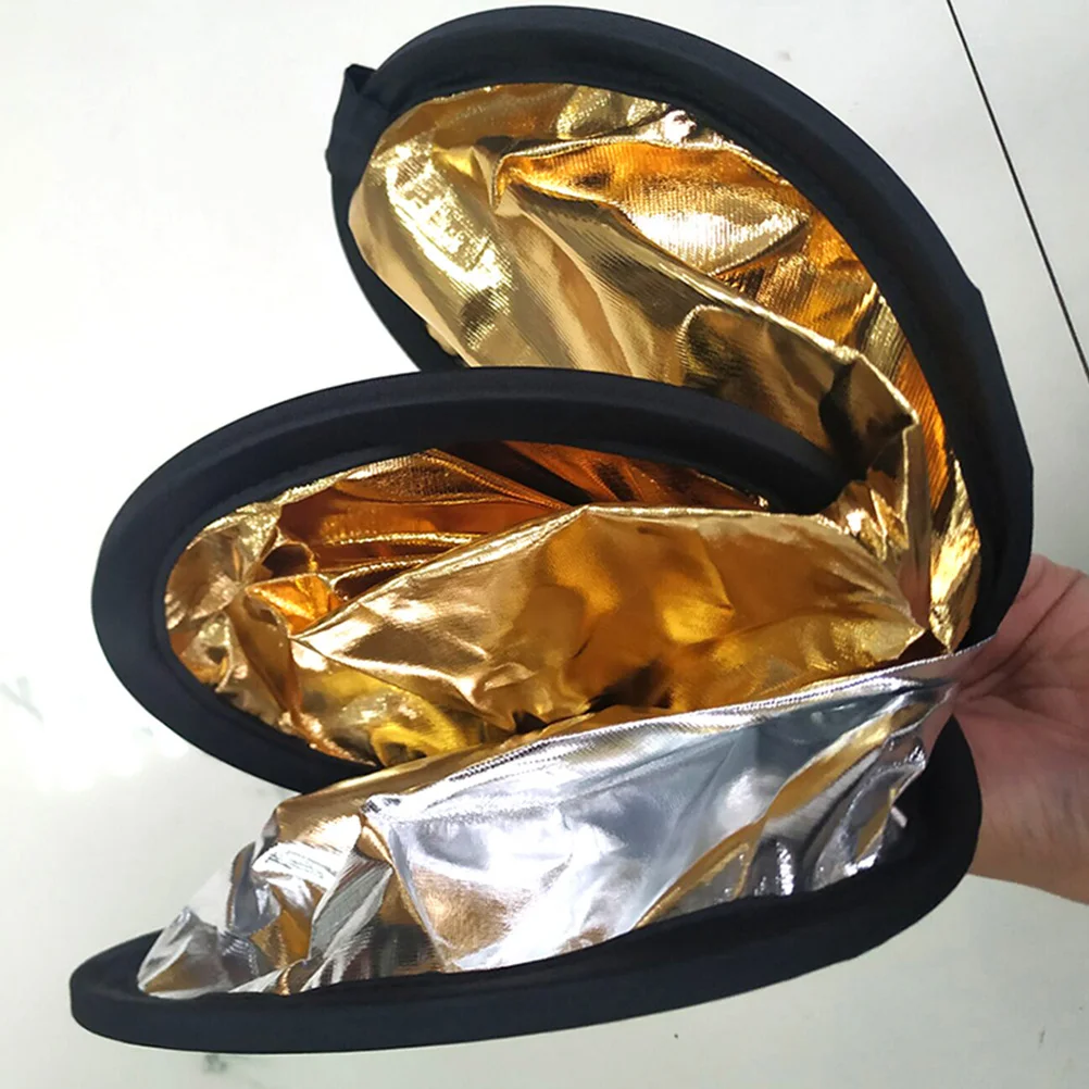2Pcs Photography in 1 Gold Silver Light Reflecting Disc Portable for Outdoor Indoor Shooting Studio Use