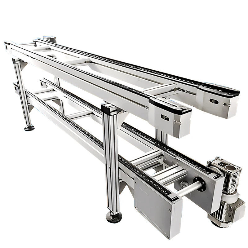 Longen 20m/min Mini Pallet Transfer Accumulating Roller Chain Conveyor System
