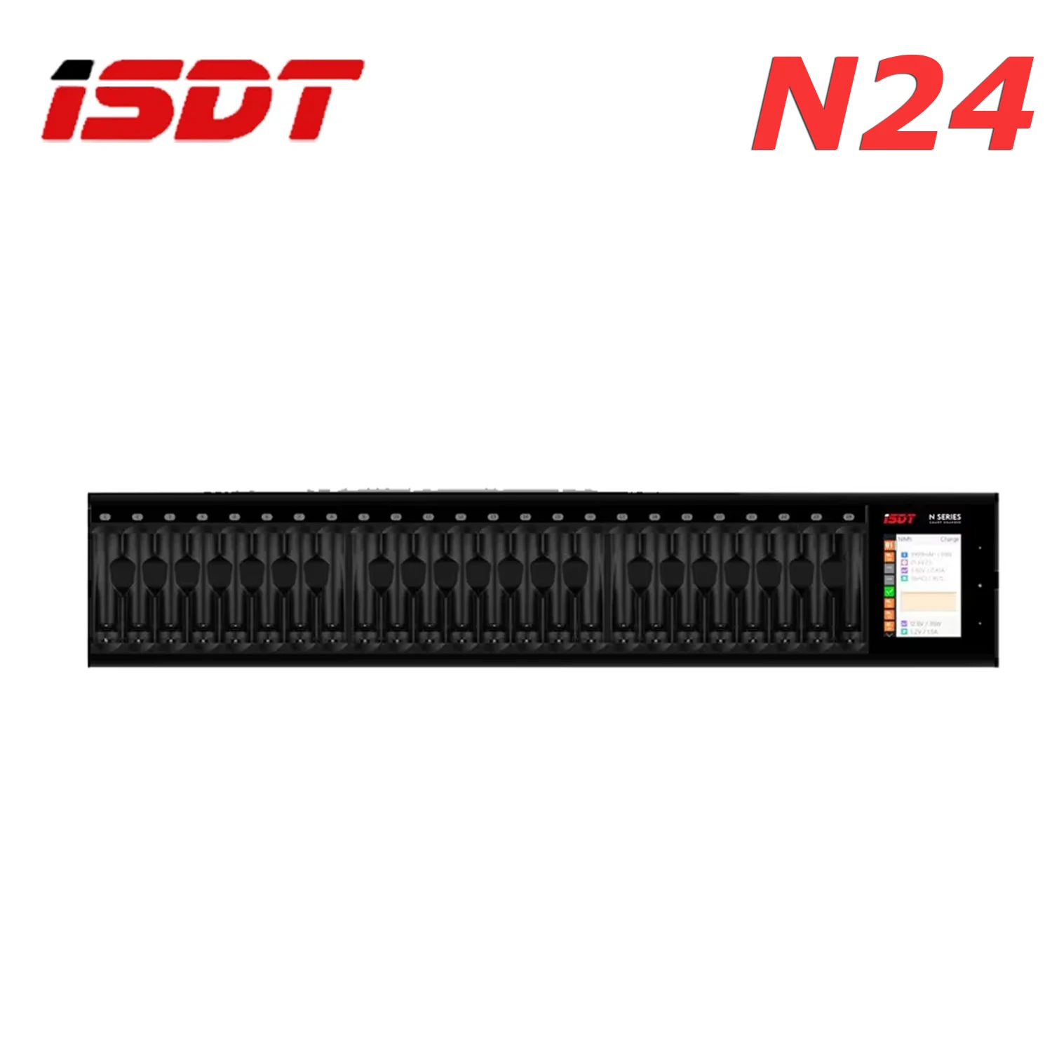 ISDT N8 18W/ N16 36W/ N24 48W 5-12V AA AAA バッテリー充電器 DCスマートバッテリー充電器 リチウムイオン、リチウムハイブリッド、ニッケル水素、ニッケルカドミウム、リン酸鉄リチウム電池対応