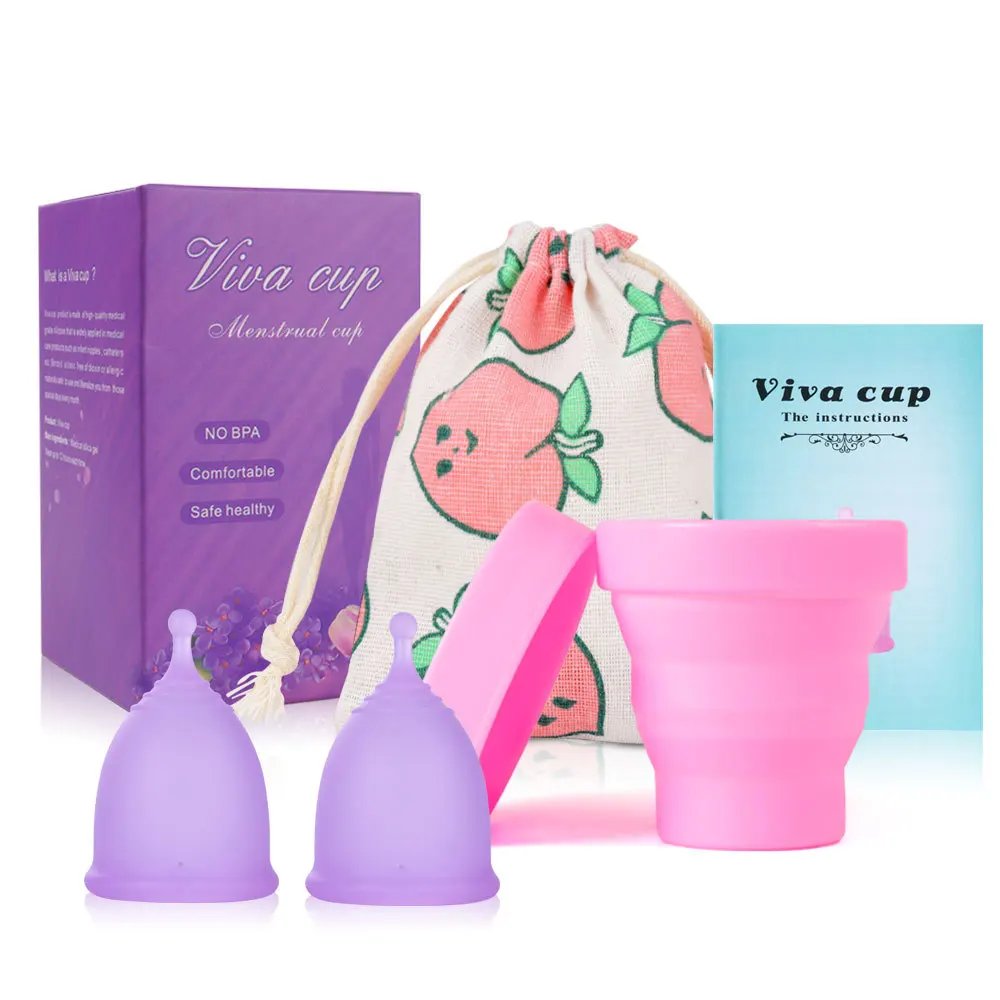 Women Menstrual Cup Medical Grade Silicone Feminine Period Cup Hygiene Copa Menstrual de Silicone Medica Reusable Menstrual Cup