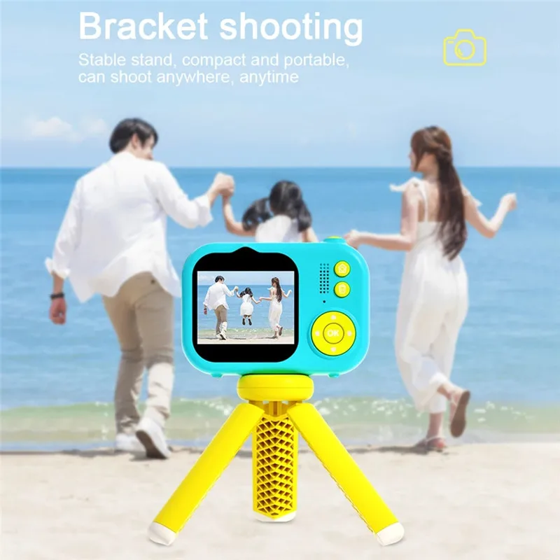 Minicamera Draagbaar statief Micro Dual camera's voor en achter 48mega HD Pixels Selfie Fotografie Carmera Verjaardagscadeau voor kinderen