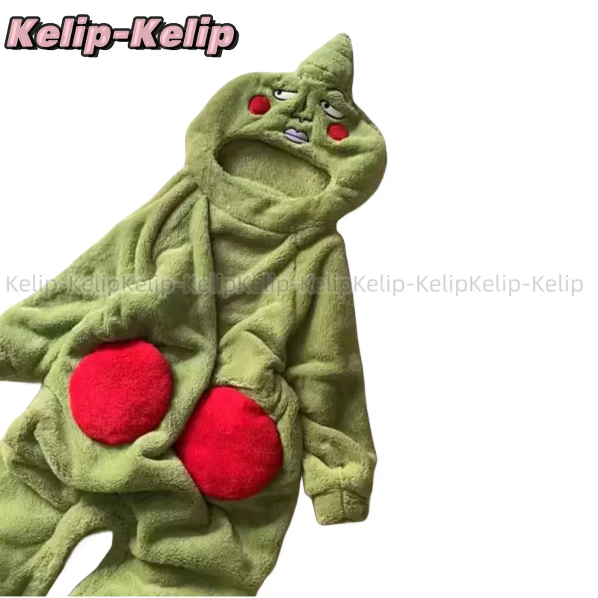 Anime Mob Psycho 100 Dimple Cosplay Costume Mobu Saiko Hyak Flannel Pajamas Green Jumpsuits Man Woman Kawaii Home Furnishings