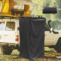 Quick Setup Vehicle Side Shower Tent Outdoor Privacy Changing Room Shelter for RV Van Truck Tailgate with Carry Bag Stakes