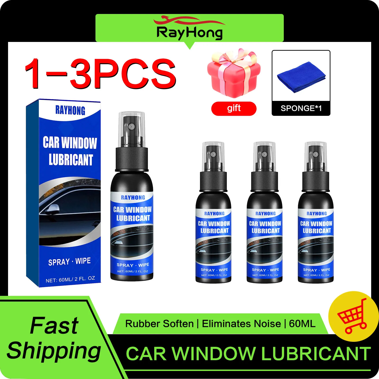 Rayhong Car Window Lubricant Door Rubber Strip Softening Seal Belt Eliminates Noise Anti Rust Maintenance Window Lubricant Agent