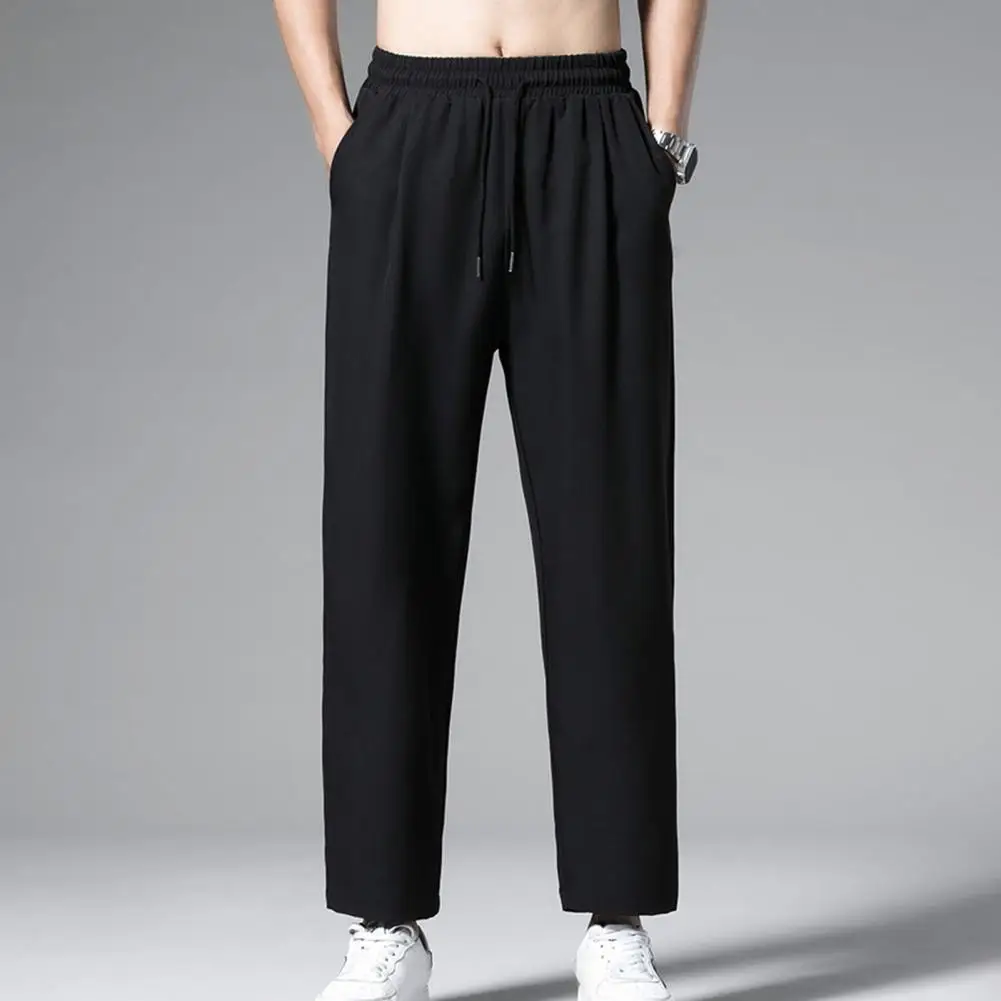 

Casual Ankle-length Trousers for Men Men Elastic Drawstring Pants Men's Casual Ankle-length Pants for Daily for Summer