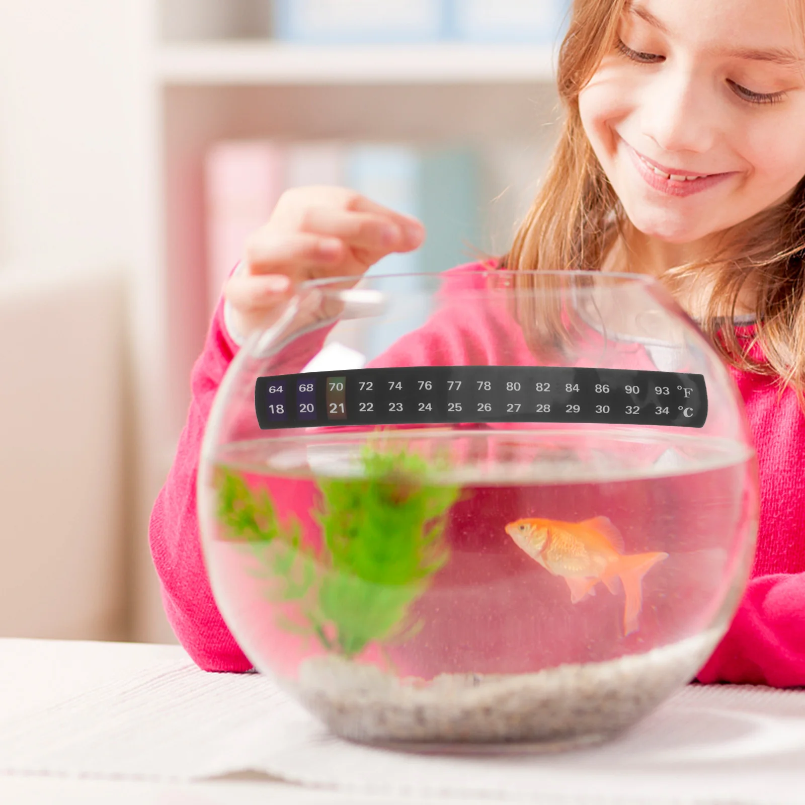 

Stick on Thermometer Strip for Aquarium Fish Tank LCD Temperature Sticker Waterproof Easy Read Color Change Indicator