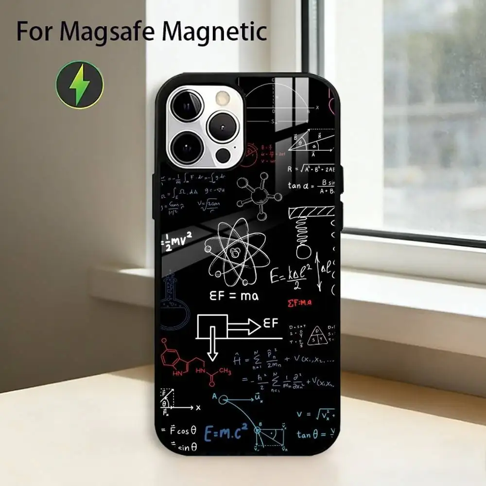 P-Physics Chemical Mathematics Phone Case For iPhone17,16,15,14,13,12,11 Plus,Pro Magnetic with Magsafe Wireless Charging