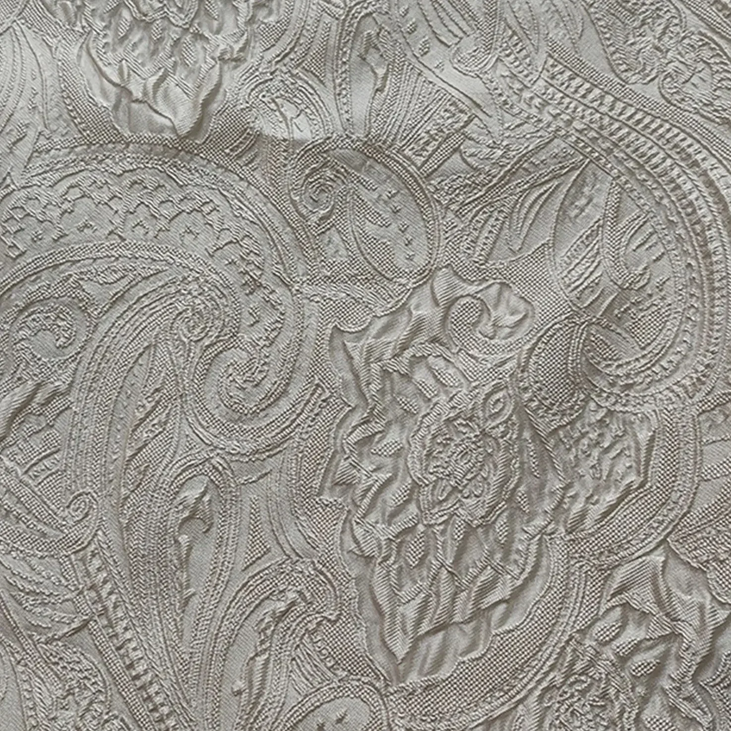 White Large Rose Thread Jacquard Three-dimensional Texture Fabric Dress Handmade DIY Clothing Fabric view 5