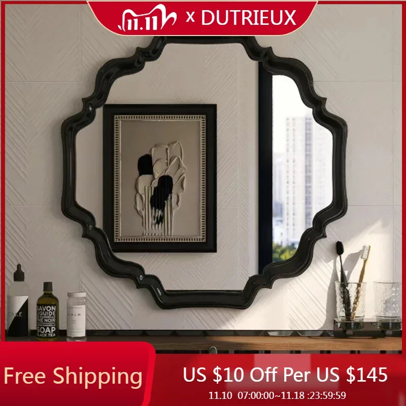 Art Bathroom Mirror Hanging Cute Makeup Nordic Luxury Aesthetic Mirror Living Room Wall Custom Spiegel Wand Home Decorations