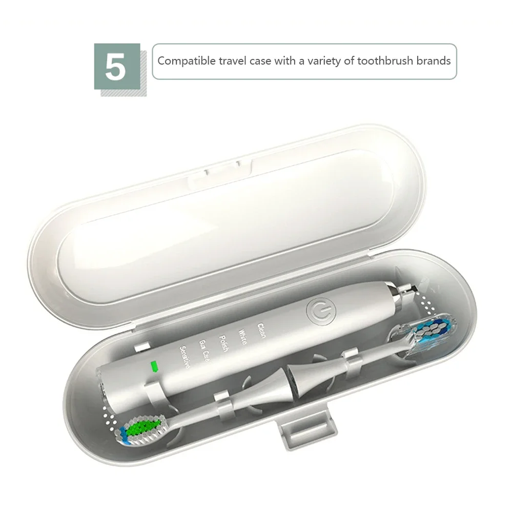 ポータブル電動歯ブラシトラベルケース,ユニバーサルハンドル付き収納ケース,ヘッドブラシヘッドサポート,保護カバー