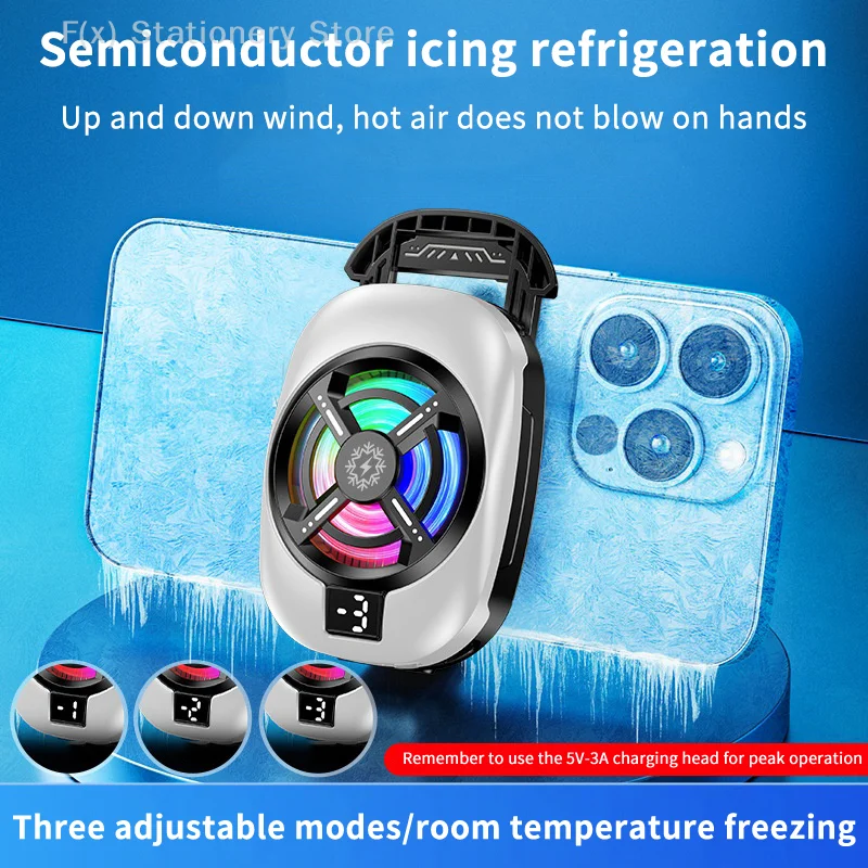 Semiconductor Mobile Phone Cooling Fan Radiator Back-Clip For Games/Live Streaming Phone Cooler For IPhone Android Universal