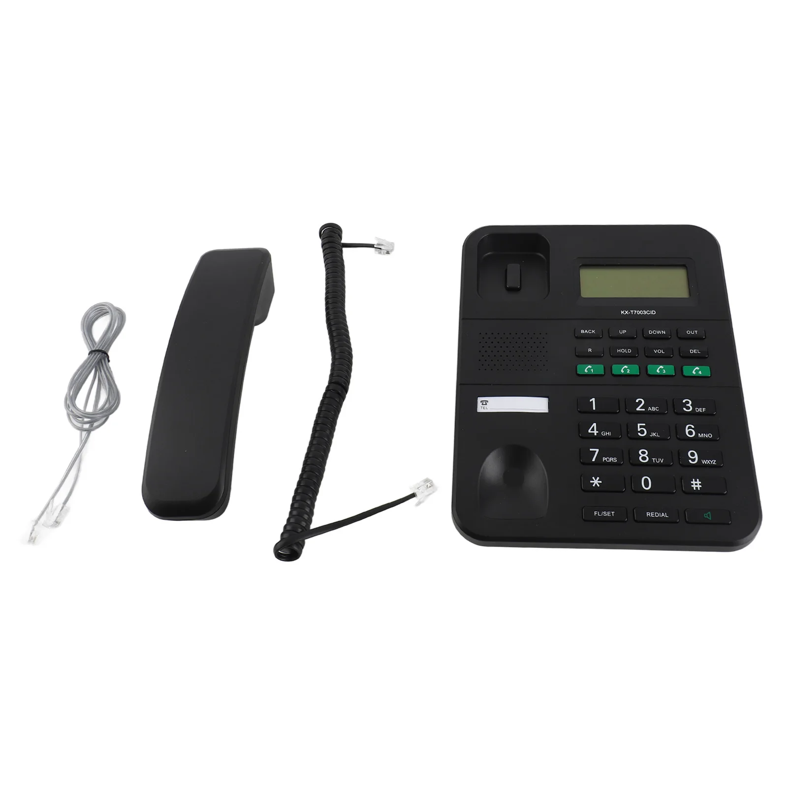 Corded Landline Phone 4 Levels Volume Stylish Caller  Levels LCD Brightness Corded Telephone HD 16 Bit Display for