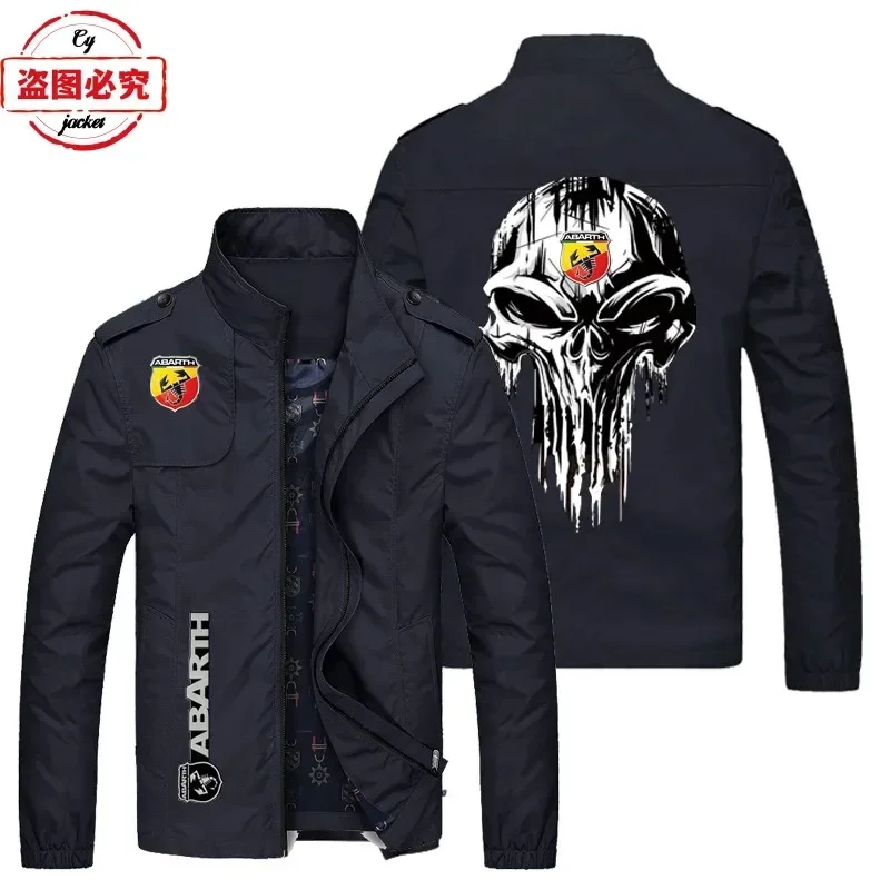 Asian size ABARTH Car Logo Jacket Loose Long-sleeved Top Tooling Men's Zipper Jacket ABARTH Work Clothes