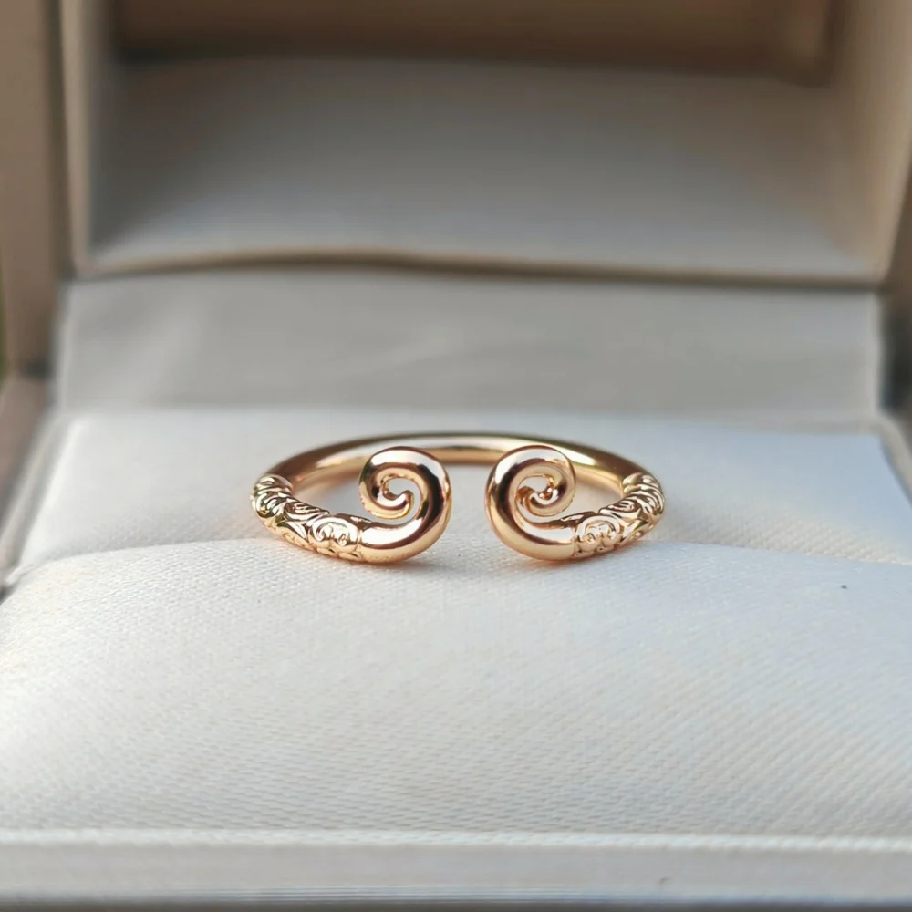 Trendy Gold Tight Curse Open Ring Adjustable Couple Rings for Boyfriend Girlfriend Fashion Jewelry