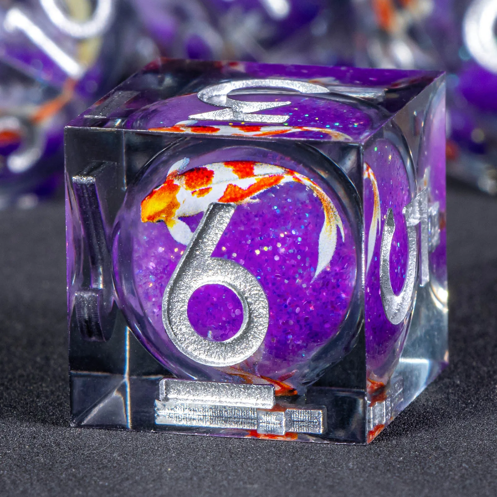 

Рыбные кубики с острыми краями, многогранный набор с жидким сердечником для Dungeons And Dragons DND Gaming, Рождественский подарок