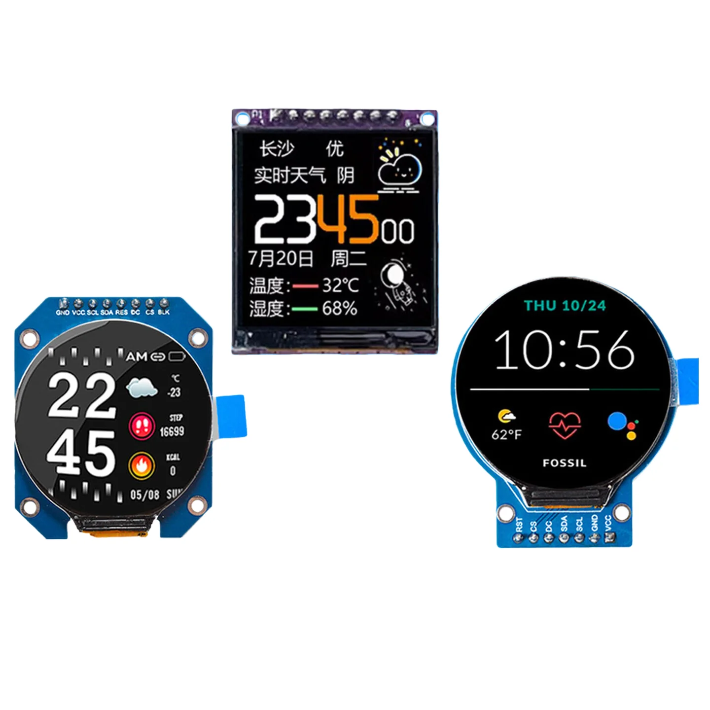 1.28/1.54-inch round screen TFT module 240x240 high-definition IPS full view LCD display full-color RGB