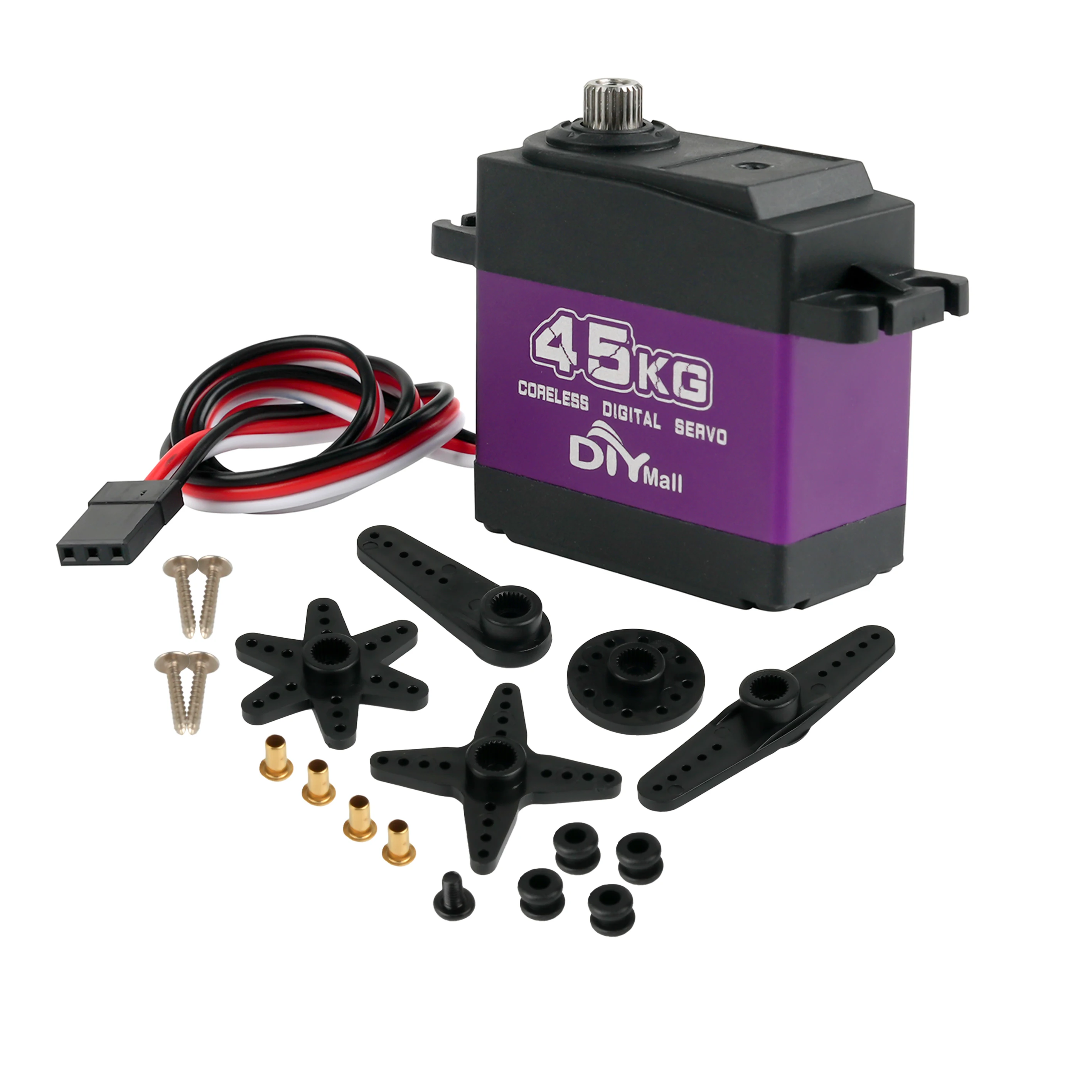 1/2/4PCS 45kg Coreless Digital Servo Motor Metal Gear 180/270/360 Degrees High Torque Servos DIY Toys Parts For RC Cars Crawler