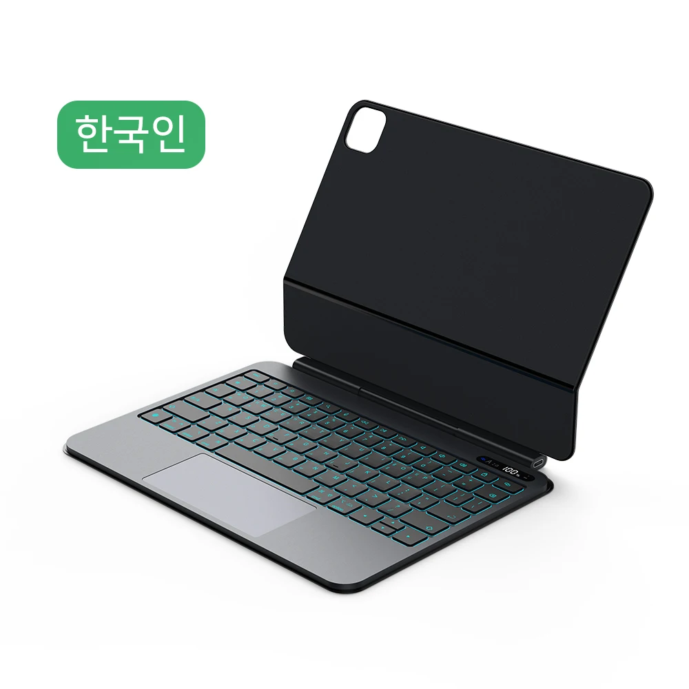 GOOJODOQ Ultra Dunne Magic Toetsenbord voor iPad Pro 11 Air 11 M3/M2 Pro 12.9 Pro 13 Pad A16 Glas Trackpad Aluminium Toetsenbord