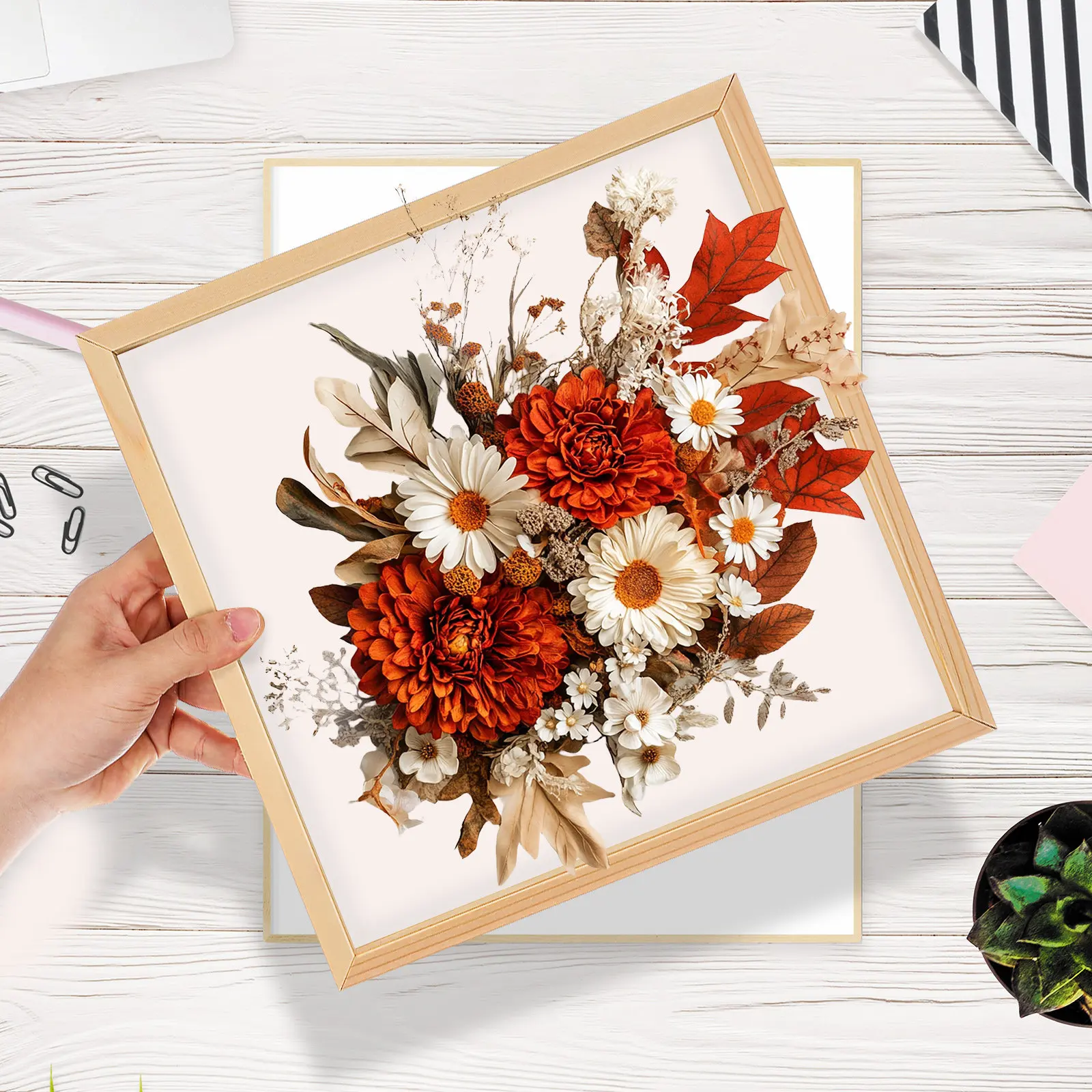 Unfinished Wooden Picture Frames 4Pcs DIY Painting Craft Kit Blank Photo Frames Tabletop Wall Decor Gift Set