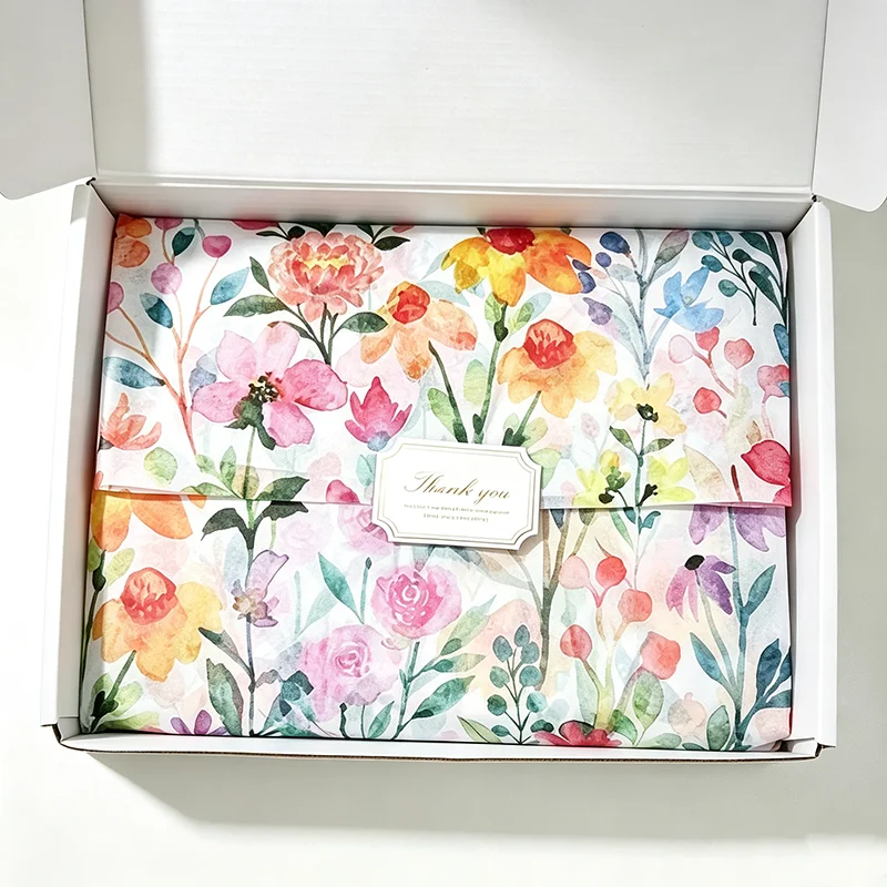 10/20Pcs Gift Wrapping Paper | Christmas Gift Packaging Colorful Floral Tissue Paper | Ins-Style Watercolor Floral Pear Paper Set, Christmas Packaging, Jewelry, Cosmetics, Gift Box Lining Filler Paper, Wedding, Party F