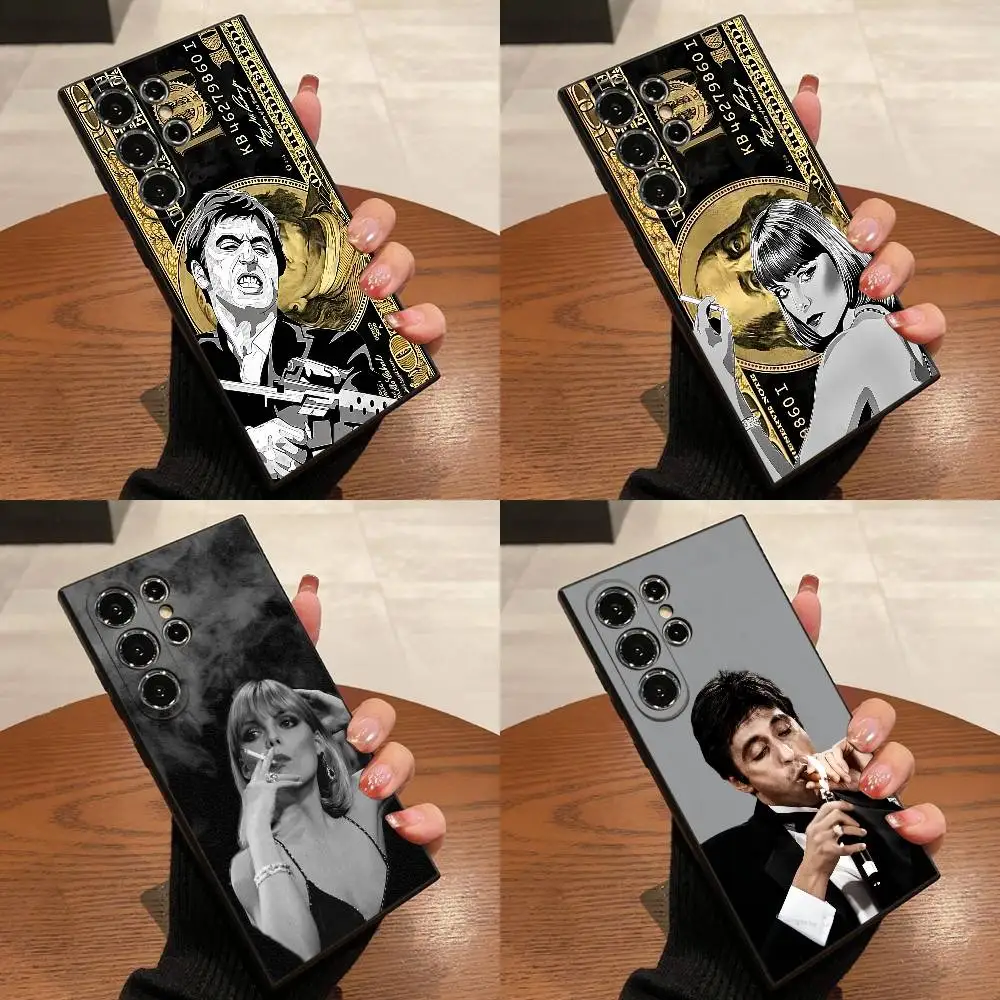 

S-ScarfaceS T-Tony Montana Phone Case For Samsung S25,S24,S21,S22,S23,S30,Ultra,S20,Plus,Fe,Lite,5G Black Cover