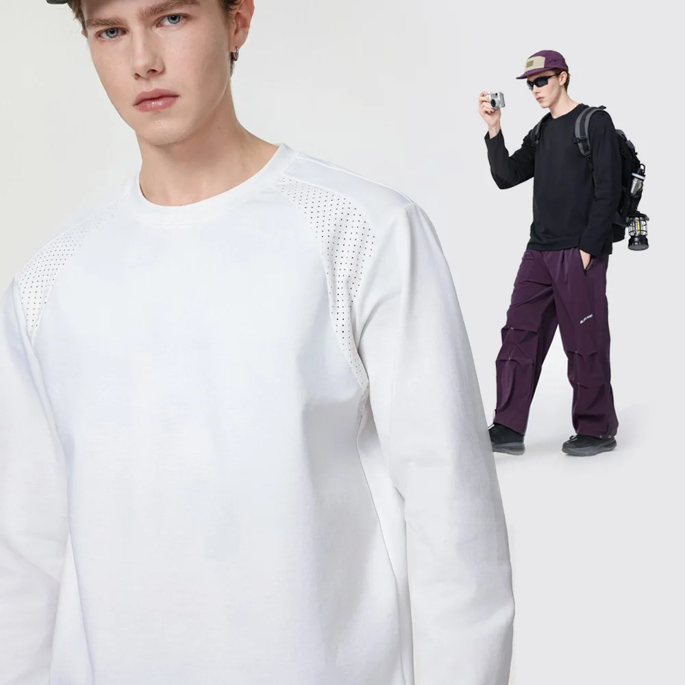 

Men Outdoor Sport Quick Dry Loose Casual Long Sleeve Breathable T-shirt Cityboy Streetwear Fashion Vintage T Shirt Man Tops