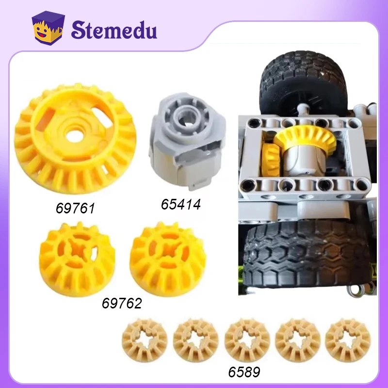 New Differentials Gears Building Blocks MOC Technical Modification Parts 65414 69761 69762 6589 Compatible with legoeds DIY Toys