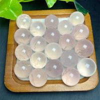 3PCS Natural Starlight Rose Quartz Sphere Reiki Mineral Jewelry Healing Stone For Men Women Decoration Jewelry 19-22MM