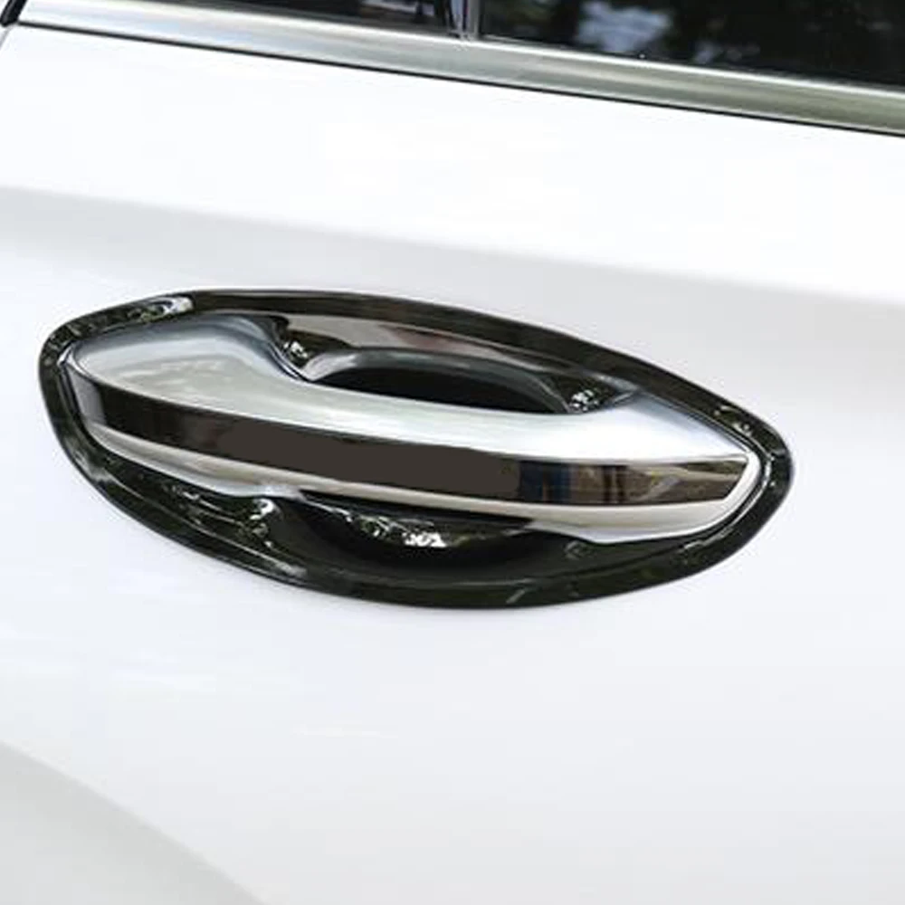 For Hyundai Santa Fe SantaFe 2019 2020 2021-2024 Car Sticker Styling Cover Armrest Handrail Trim External Bowl Frame Hood 4/8PCs