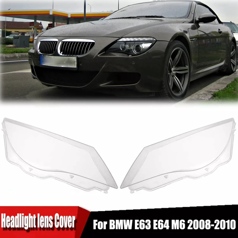 Car Headlight Mask Headlight Headlamp Lens Cover For BMW E63 E64 M6 2008-2010 Headlight Shell