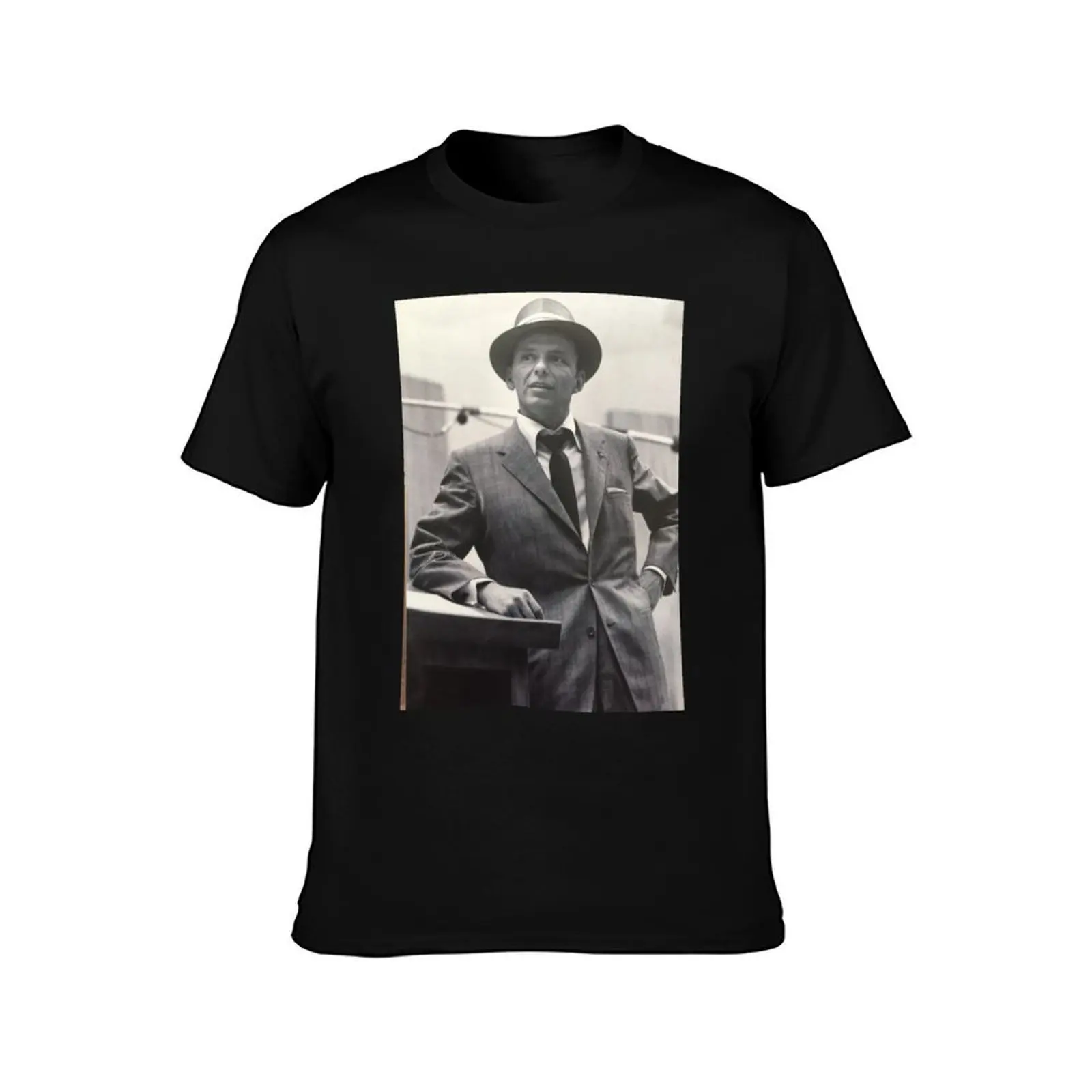 frank sinatra art T-Shirt Minimalist Casual Short Sleeve Top T-Shirt