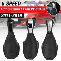 Gear Shift Knob For Chevrolet Spark 2011 2013 2014 2015 2016 5 Speed Shifter Gearstick Lever w/Gaiter Boot Cover