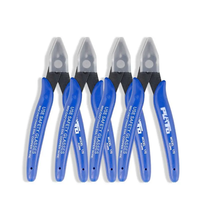 PLATO 170 Blue Flush Cutter Mini Diagonal Cutting Plier Electrical Wire Cable Metal Snips Flush Pliers Convenient Durable Tool