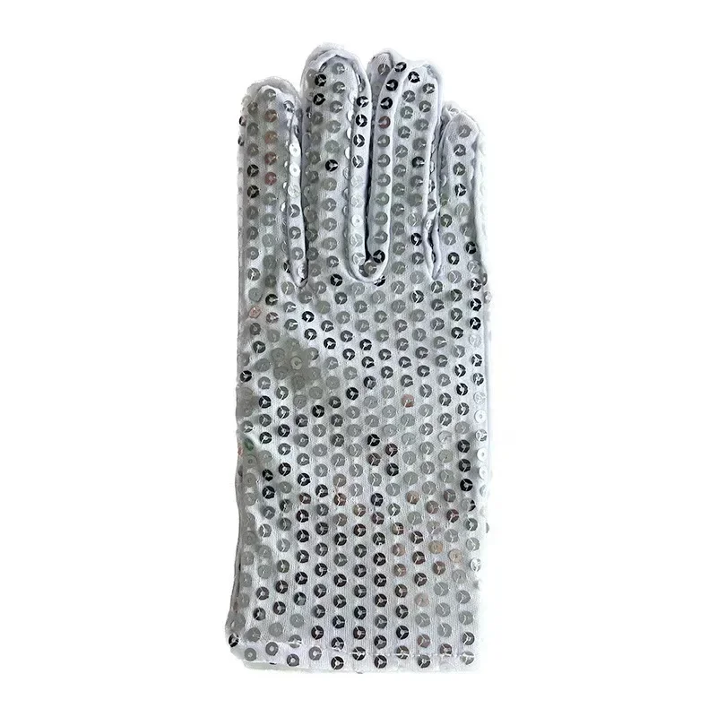 Michael Jackson Silberne Disco-Pailletten-Handschuhe, Extravagante Bühnen-Accessoires für Erwachsene, Nacht-Tanz-Modeaccessoires für Sommerauftritte – Detail 5