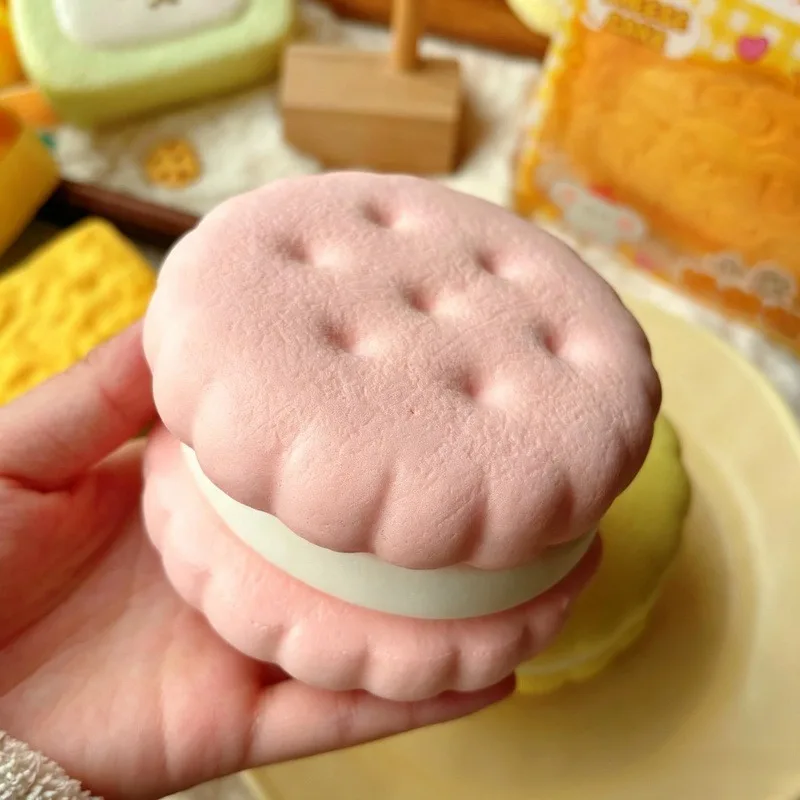Squishy Erdbeermilchwürfel, langsam steigend, superweich, Stressabbau, sensorisches Zappelspielzeug, Geschenke für Kinder und Erwachsene – Detail 5