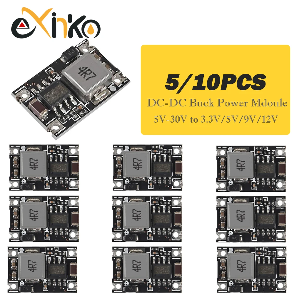 5/10pcs DC-DC Buck Converter Step Power Supply Module 5V-30V To 3.3V 5V 9V 12V 3A Voltage Regulator for Car Motorcycle Battery